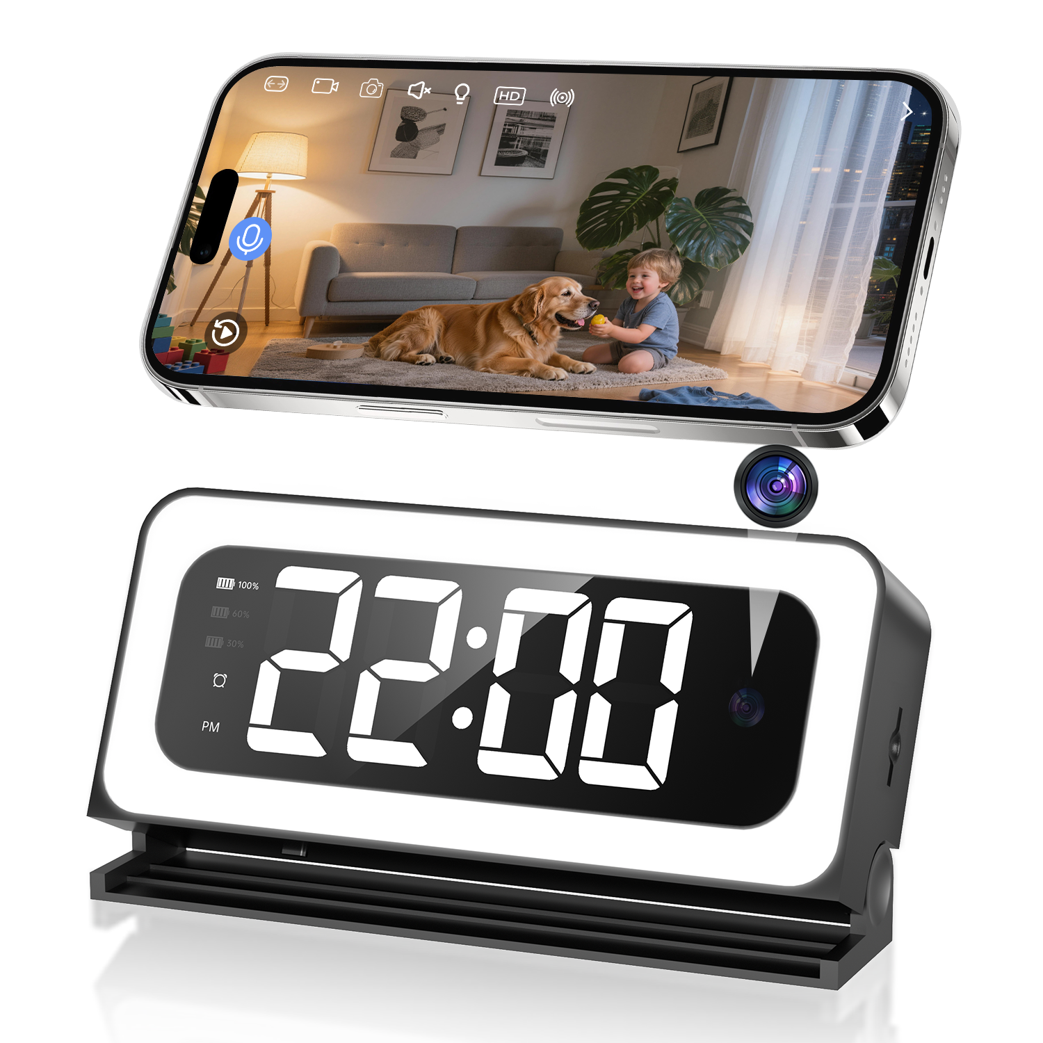 2K Clock Nanny Camera