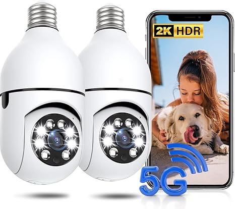 4MP Light Bulb Security Camera · 2-Pack