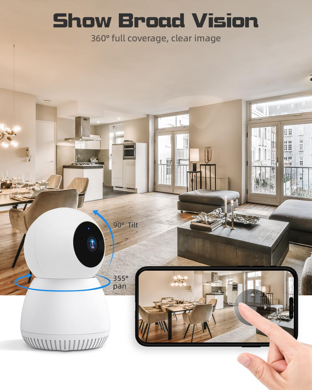 2.4G WiFi Smart Video Baby Monitor Cameras for Home Security Indoor